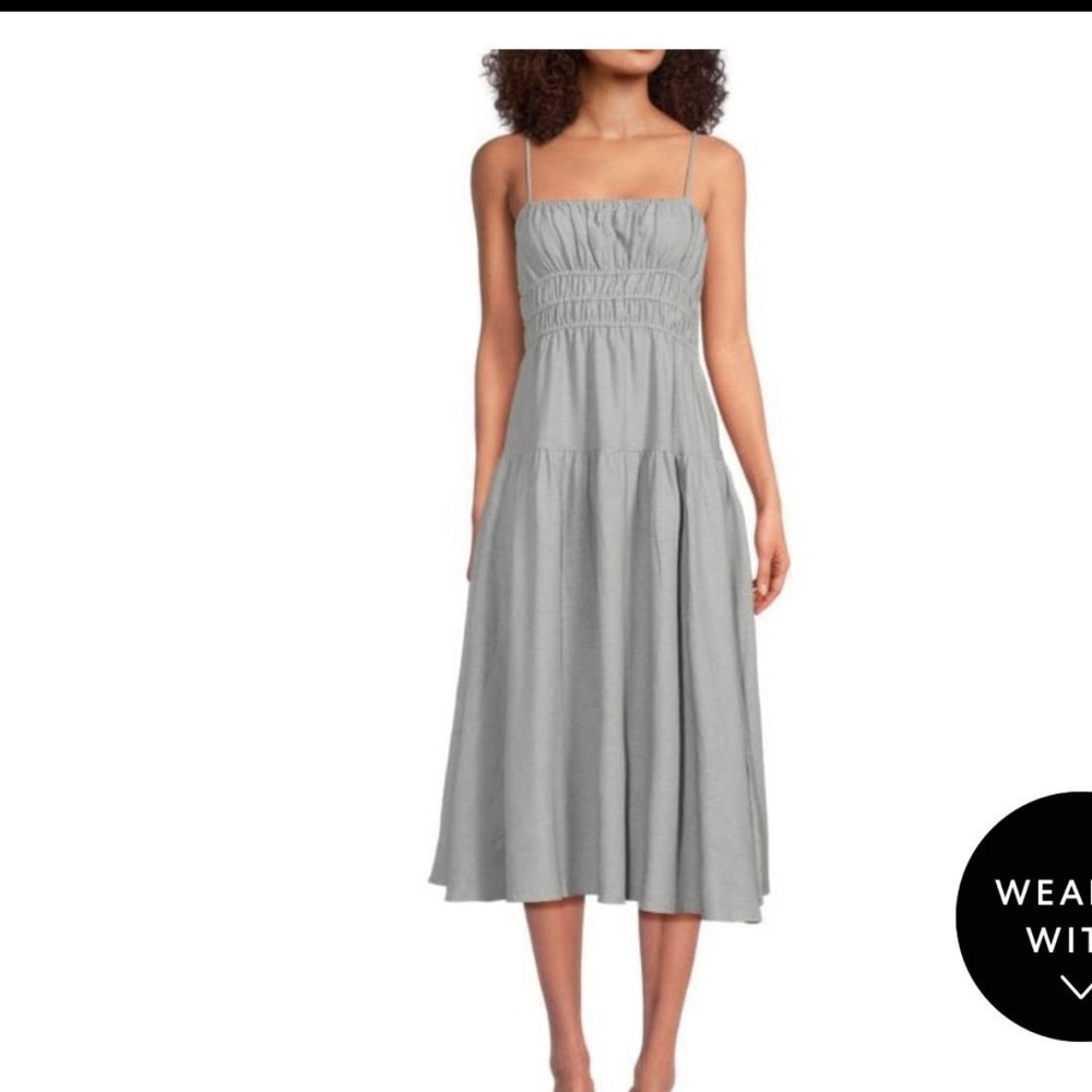 WeWoreWhat blue grey Midi Dress